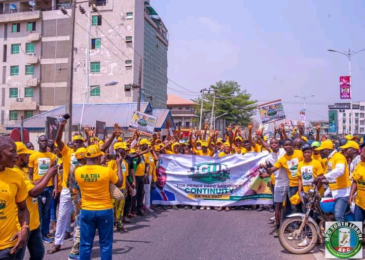 Road To 2023: Ogun Youths Embarked On March For Dapo Abiodun’s Continuity