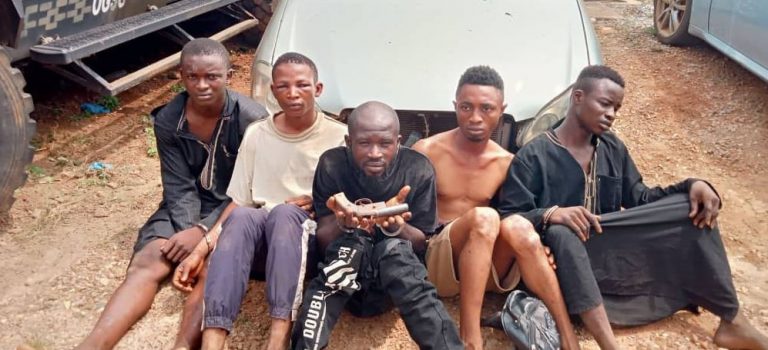 CRIME: Police Arrest Five Members Of Ogun Armed Robbery Gang Terrorizing Remo Land