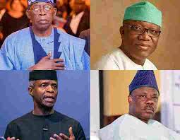 YORUBA RONÚ! APC PRIMARY: How Tinubu, Osinbajo, Fayemi, Amosun Presidential Ambition Will Cut South-West Votes