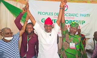 OGUN 2023: Jubilations As Sowunmi Wins Ogun PDP Guber Ticket With 555 Votes, Lawal 30 Votes, Ladi 15 Votes