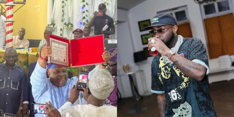 OSUN 2022: Davido Congratulates Uncle, Ademola Adeleke, As He Receives His Certificate Of Return, Reveals Number Of Mansions Owned By His Family In Atlanta; Slams Troll Who Made A Far-Fetched Claim About His Uncle & Osun State’s Money