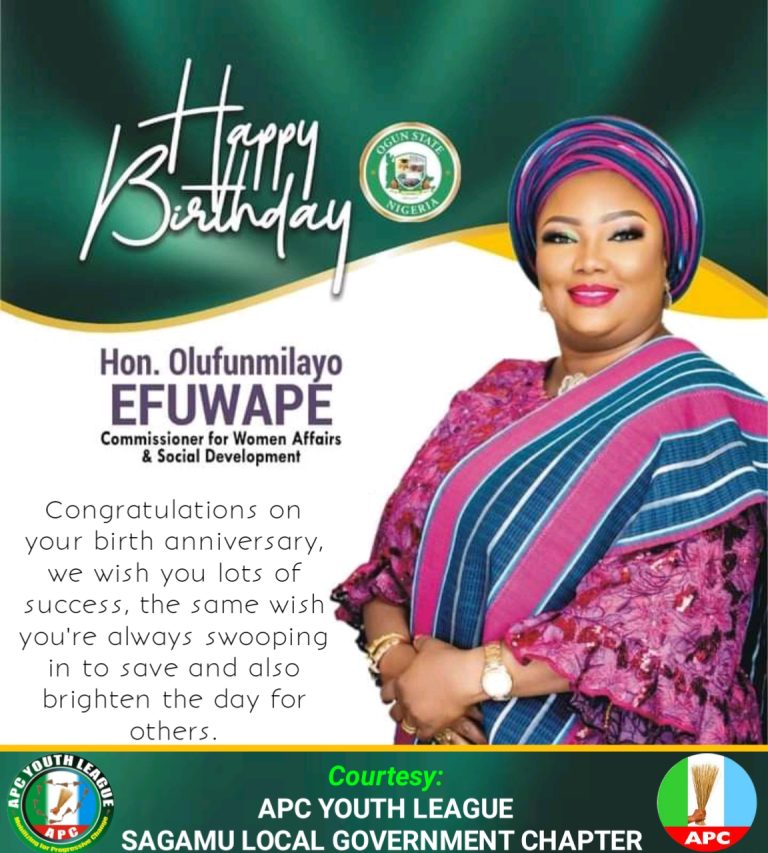 BIRTHDAY: Sagamu APC Youth League Felicitates With Faeco On Her Birth Anniversary