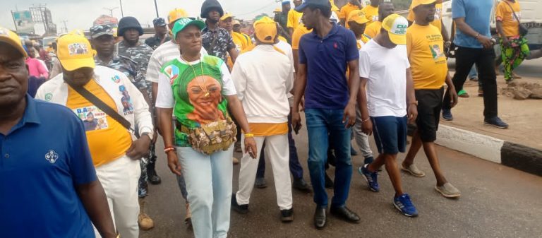 ROAD TO 2023: Rep. Ijaya Joined Transport Union, Party Members & Others, In Solidarity Walk For All APC Candidates In Remo, Assures Constituents Of More Dividends If Re-elected