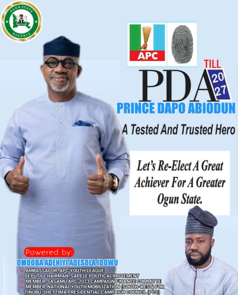 OGUN 2023: Niyifola to Remo Constituents: Consider Abiodun’s Re-election Bid Your Priority