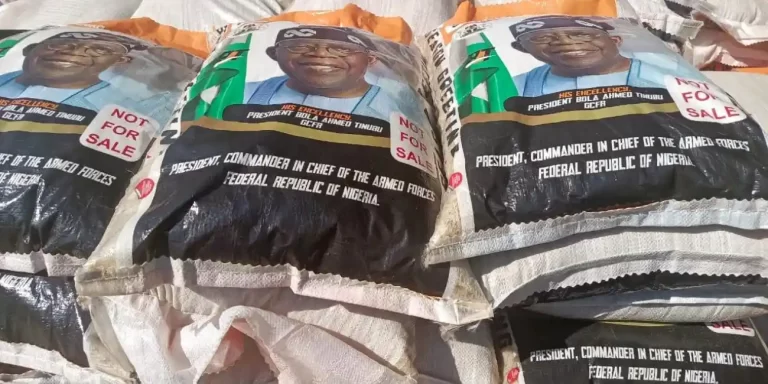 Adamawa Residents Reject Rice Palliatives Branded With President Tinubu’s Picture