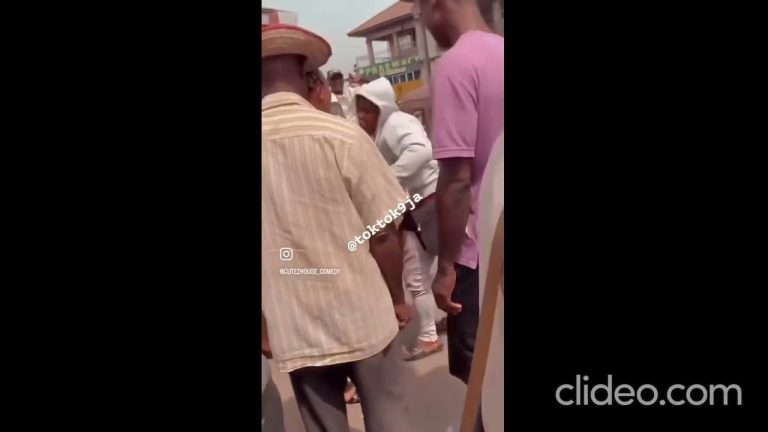 Moment A Boyfriend Kneels Down In Public To Beg His Angry Girlfriend (Video)