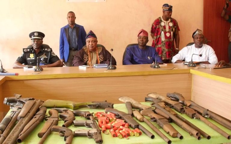 48 Repentant Cultists In Sagamu Renounce Membership, Surrender Fire Arms, Ammunition, And Others 