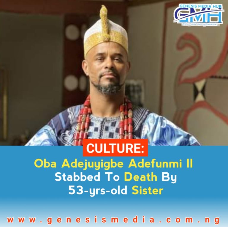 Oba Adejuyigbe Adefunmi II Stabbed To Death By 53-yrs-old Sister