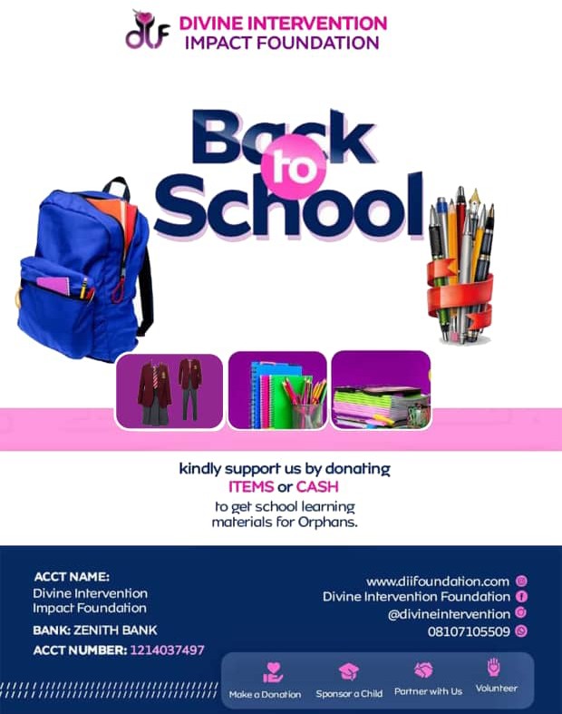 Back-To-School: DIIF Set To Donates School Items And Cash Grants To Vulnerable Pupils And Students In Ado-odo Otta