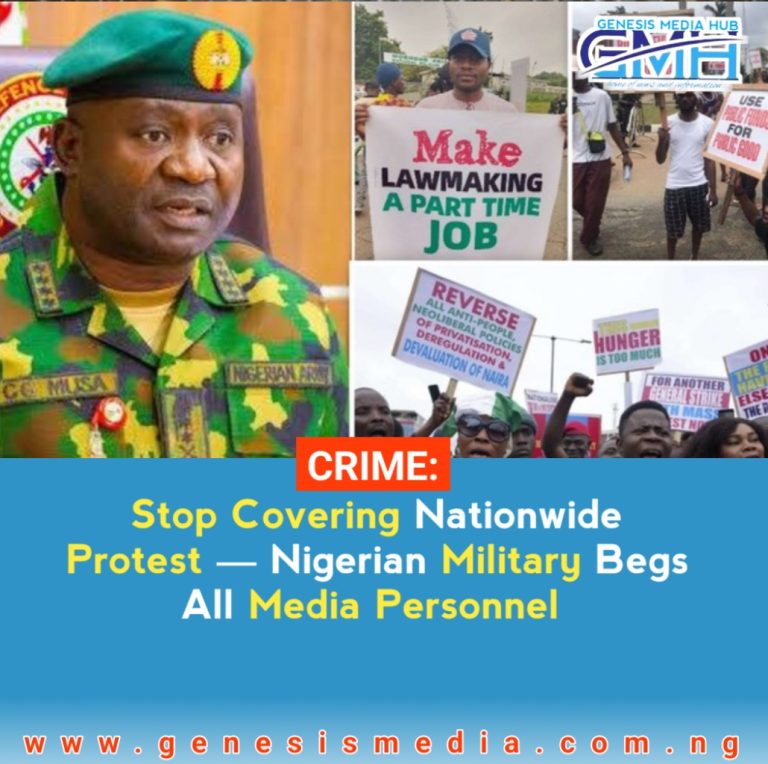 Stop Covering Nationwide Protest — Nigerian Military Begs Media Personnel 