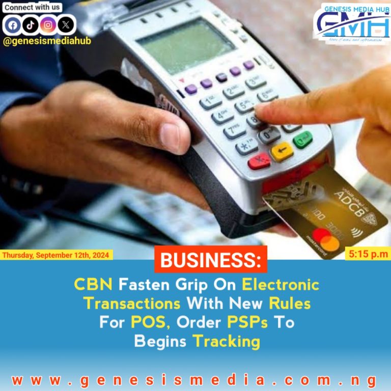 CBN Fasten Grip On Electronic Transactions With New Rules For POS, Order PSPs To Begins Tracking