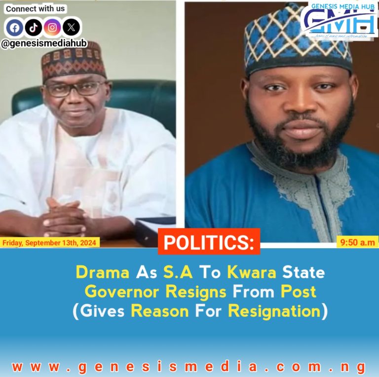 Drama As S.A To Kwara State Governor Resigns From Post (Gives Reason For Resignation)