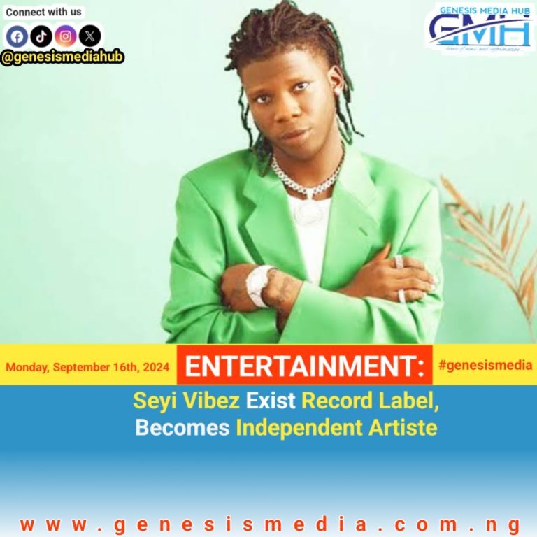 Seyi Vibez Exist Record Label, Becomes Independent Artiste