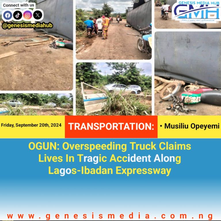 Ogun: Overspeeding Truck Claims Lives in Tragic Accident Along Lagos-Ibadan Expressway