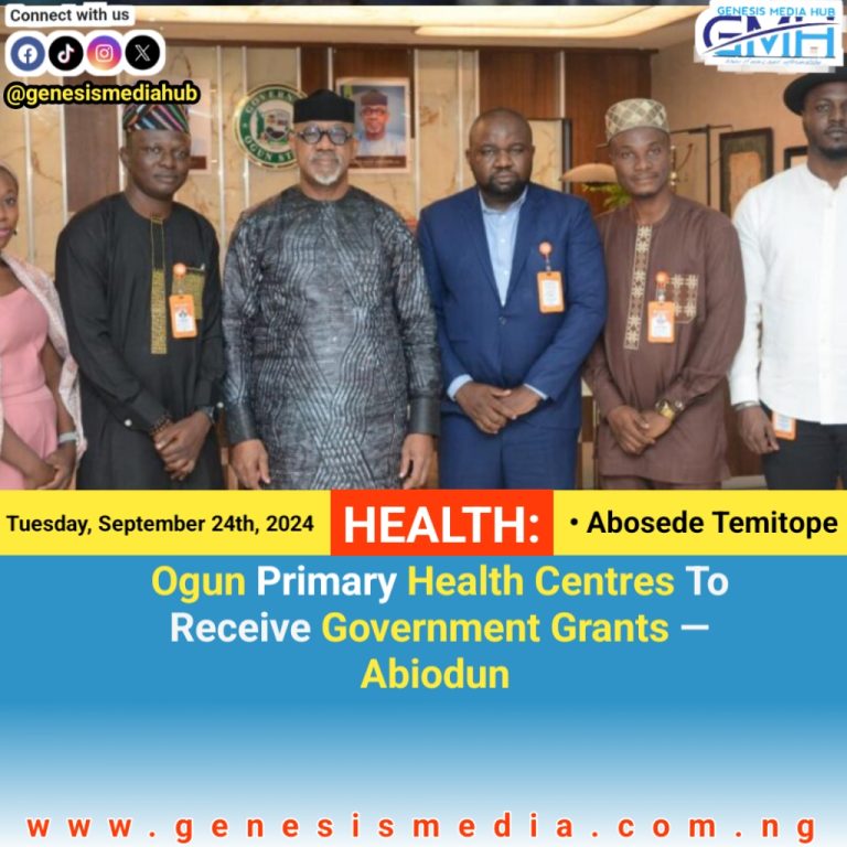 Ogun Primary Health Centres To Receive Government Grants — Abiodun