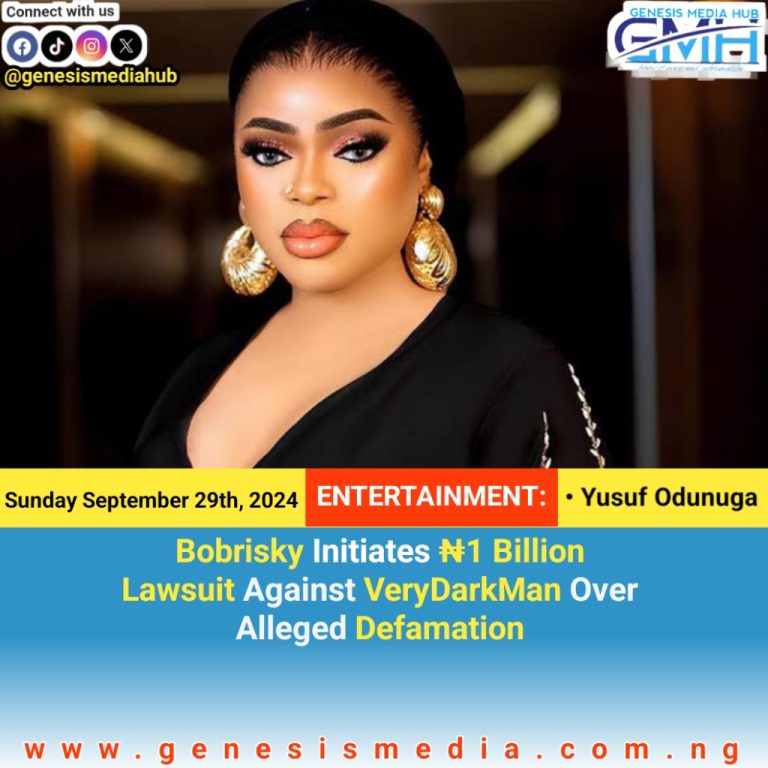 Bobrisky Initiates ₦1 Billion Lawsuit Against VeryDarkMan Over Alleged Defamation