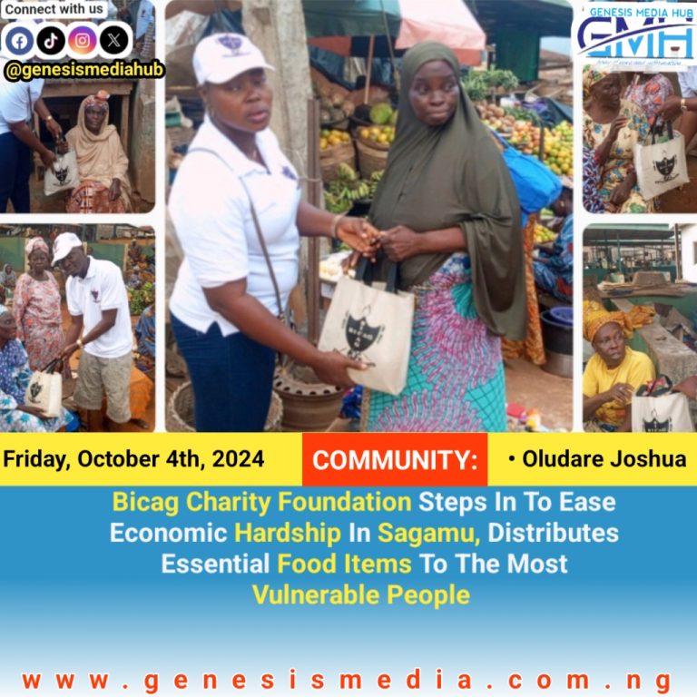 Bicag Charity Foundation Steps In To Ease Economic Hardship In Sagamu, Distributes Essential Food Items To The Most Vulnerable People