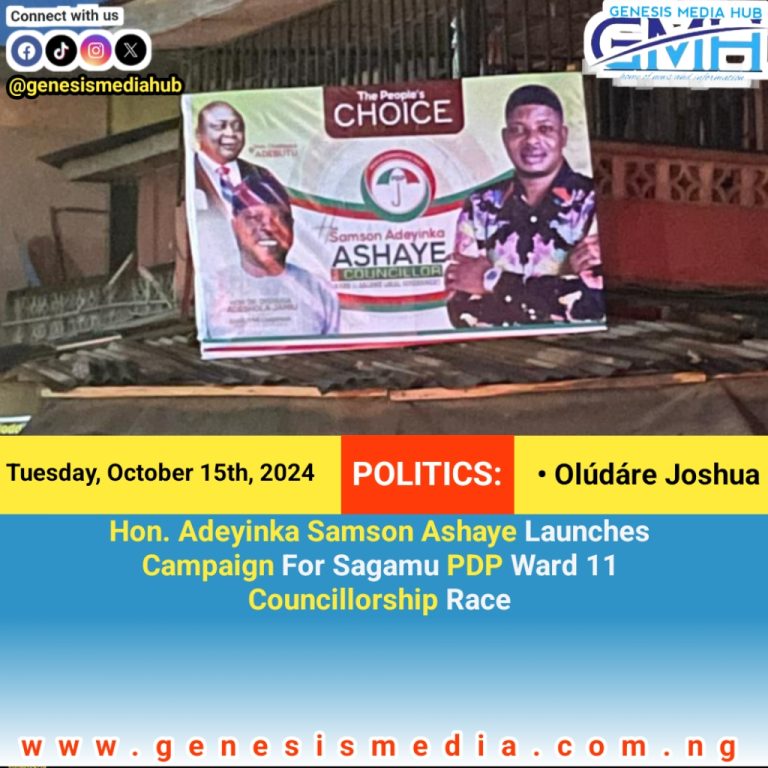 Hon. Adeyinka Samson Ashaye Launches Campaign For Sagamu PDP Ward 11 Councillorship Race